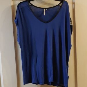 Calvin Klein Top w/leather trim